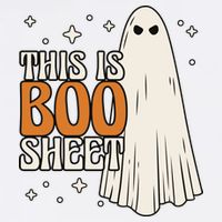 This Is Boo Sheet Funny Ghost Garment-Dyed Sweatshirt