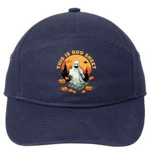 This Is Boo Sheet Halloween Funny 7-Panel Snapback Hat