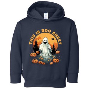 This Is Boo Sheet Halloween Funny Toddler Hoodie