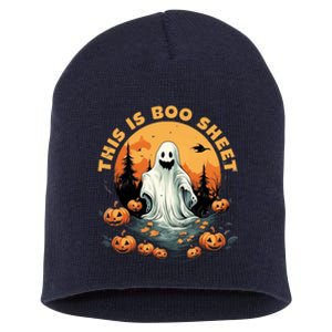 This Is Boo Sheet Halloween Funny Short Acrylic Beanie