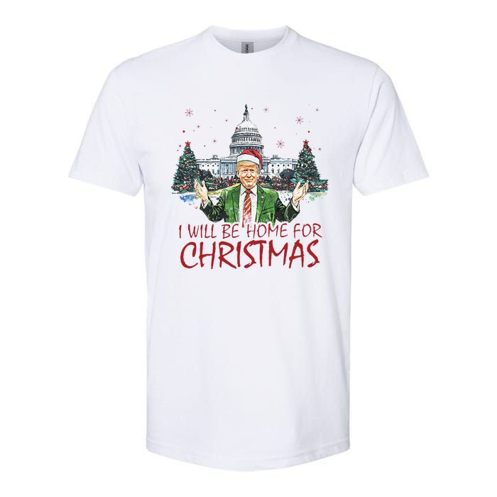 Trump ILl Be Home For Christmas Funny Xmas Softstyle CVC T-Shirt