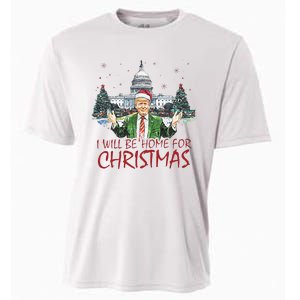 Trump ILl Be Home For Christmas Funny Xmas Cooling Performance Crew T-Shirt