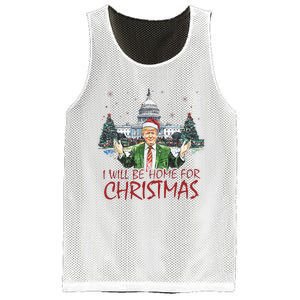 Trump ILl Be Home For Christmas Funny Xmas Mesh Reversible Basketball Jersey Tank