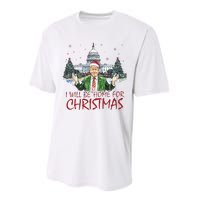 Trump ILl Be Home For Christmas Funny Xmas Performance Sprint T-Shirt