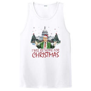 Trump ILl Be Home For Christmas Funny Xmas PosiCharge Competitor Tank