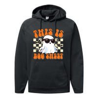 This Is Boo Sheet Ghost Groovy Halloween Performance Fleece Hoodie