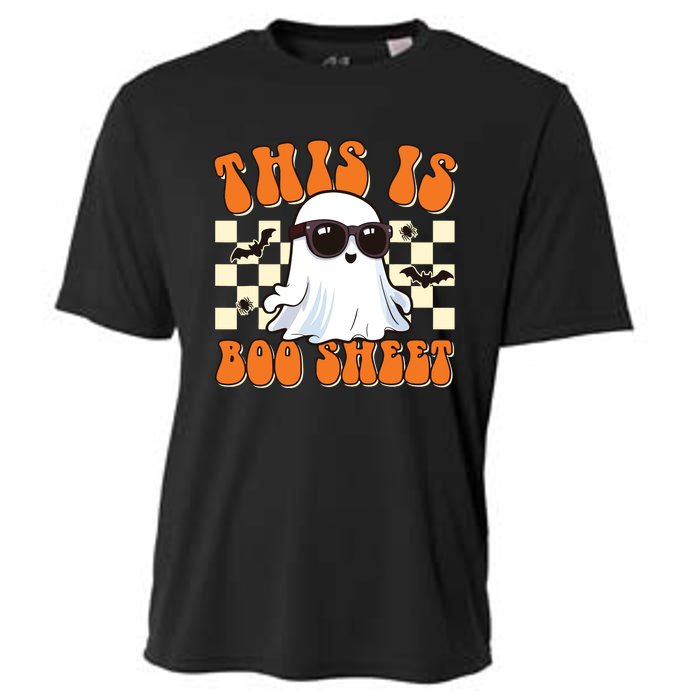 This Is Boo Sheet Ghost Groovy Halloween Cooling Performance Crew T-Shirt