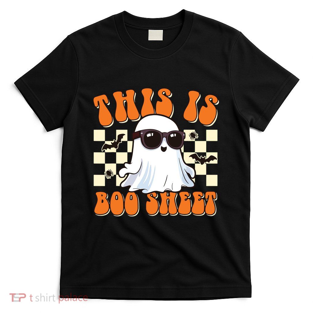 This Is Boo Sheet Ghost Groovy Halloween T-Shirt