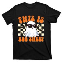 This Is Boo Sheet Ghost Groovy Halloween T-Shirt