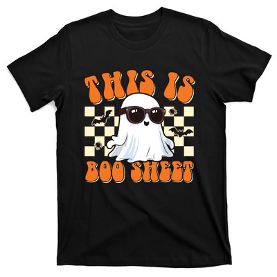 This Is Boo Sheet Ghost Groovy Halloween T-Shirt