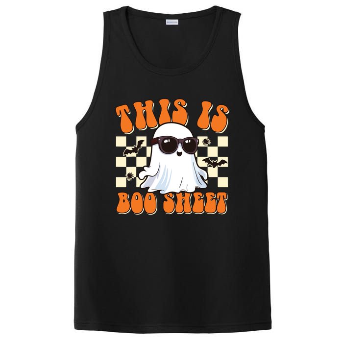 This Is Boo Sheet Ghost Groovy Halloween PosiCharge Competitor Tank