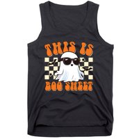 This Is Boo Sheet Ghost Groovy Halloween Tank Top