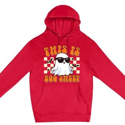 This Is Boo Sheet Ghost Groovy Halloween Premium Pullover Hoodie