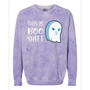 This Is Boo Sheet Funny Halloween Sayings Colorblast Crewneck Sweatshirt