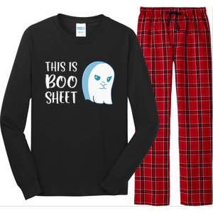 This Is Boo Sheet Funny Halloween Sayings Long Sleeve Pajama Set