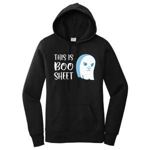 This Is Boo Sheet Funny Halloween Sayings Women's Pullover Hoodie