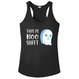 This Is Boo Sheet Funny Halloween Sayings Ladies PosiCharge Competitor Racerback Tank