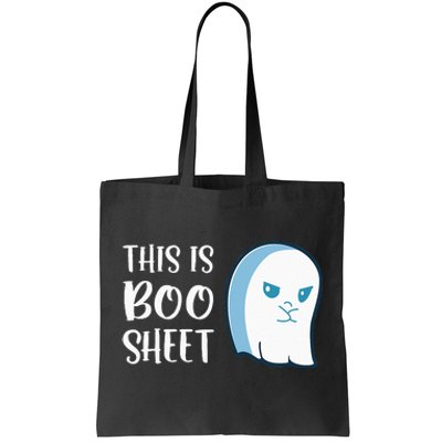 This Is Boo Sheet Funny Halloween Sayings Tote Bag