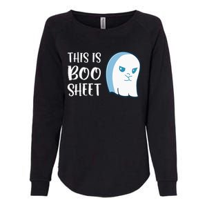 This Is Boo Sheet Funny Halloween Sayings Womens California Wash Sweatshirt