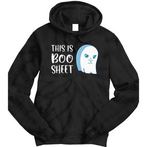 This Is Boo Sheet Funny Halloween Sayings Tie Dye Hoodie