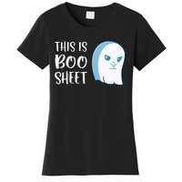 This Is Boo Sheet Funny Halloween Sayings Women's T-Shirt