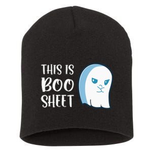 This Is Boo Sheet Funny Halloween Sayings Short Acrylic Beanie