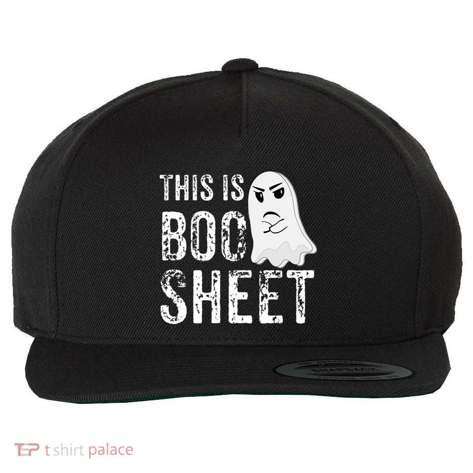 This Is Boo Sheet Bull Shit Halloween Ghost Gift Present Wool Snapback Cap