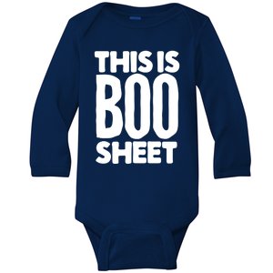 This Is Boo Sheet Funny Halloween Costume Alternative Great Gift Baby Long Sleeve Bodysuit