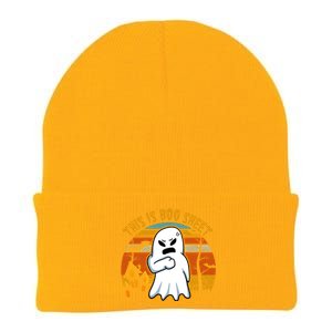 This Is Boo Sheet Ghost Spooky Sunset Funny Knit Cap Winter Beanie