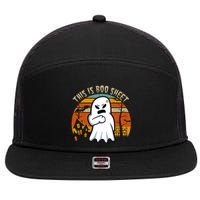 This Is Boo Sheet Ghost Spooky Sunset Funny 7 Panel Mesh Trucker Snapback Hat