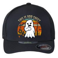 This Is Boo Sheet Ghost Spooky Sunset Funny Flexfit Unipanel Trucker Cap