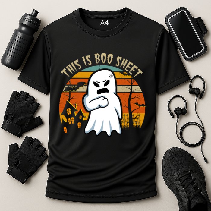 This Is Boo Sheet Ghost Spooky Sunset Funny Performance Shirt