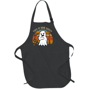 This Is Boo Sheet Ghost Spooky Sunset Funny Full-Length Apron With Pockets