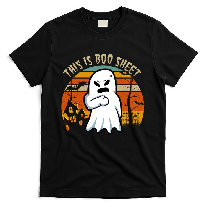 This Is Boo Sheet Ghost Spooky Sunset Funny T-Shirt