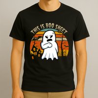 This Is Boo Sheet Ghost Spooky Sunset Funny T-Shirt