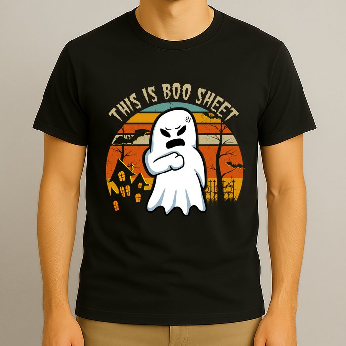 This Is Boo Sheet Ghost Spooky Sunset Funny T-Shirt