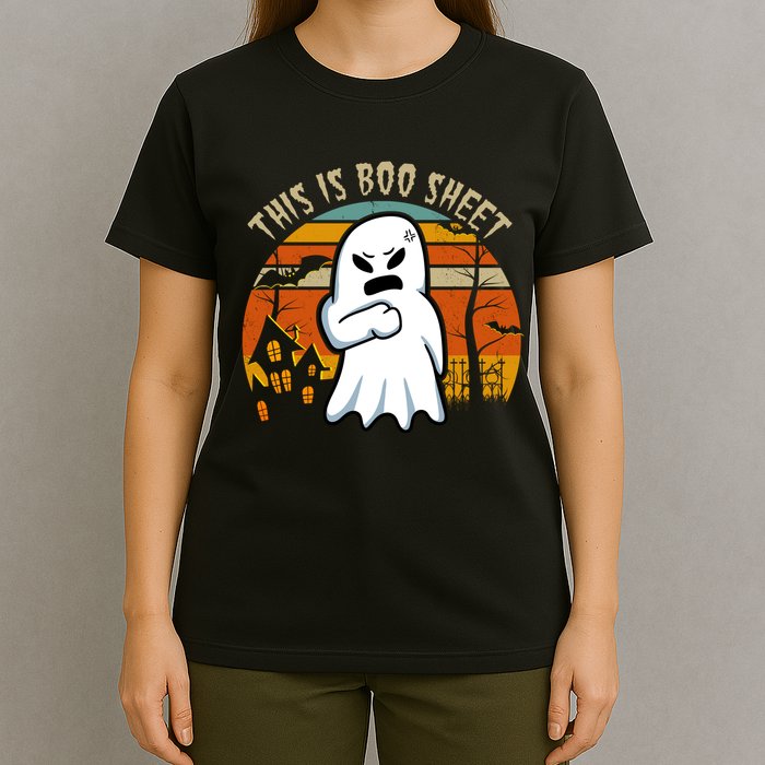 This Is Boo Sheet Ghost Spooky Sunset Funny T-Shirt
