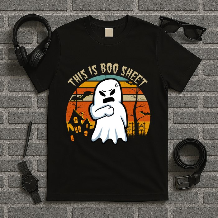 This Is Boo Sheet Ghost Spooky Sunset Funny T-Shirt