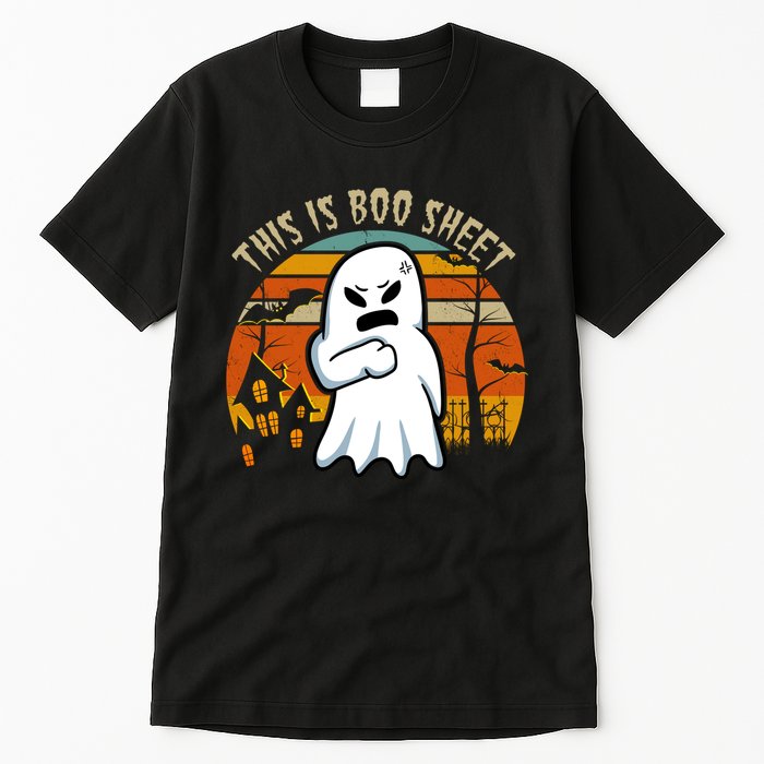 This Is Boo Sheet Ghost Spooky Sunset Funny Tall T-Shirt