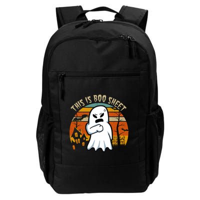 This Is Boo Sheet Ghost Spooky Sunset Funny Backpack