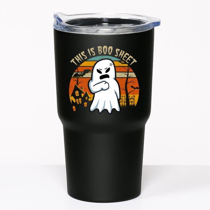 This Is Boo Sheet Ghost Spooky Sunset Funny Tumbler