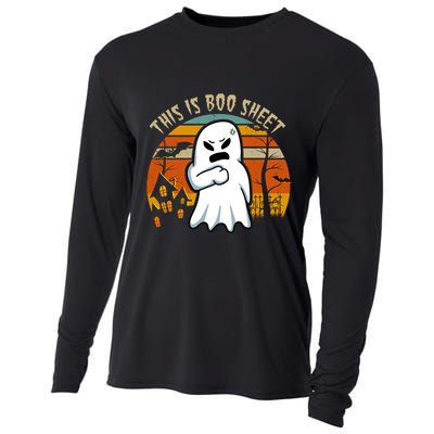 This Is Boo Sheet Ghost Spooky Sunset Funny Cooling Performance Long Sleeve Crew