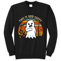 This Is Boo Sheet Ghost Spooky Sunset Funny Tall Sweatshirt