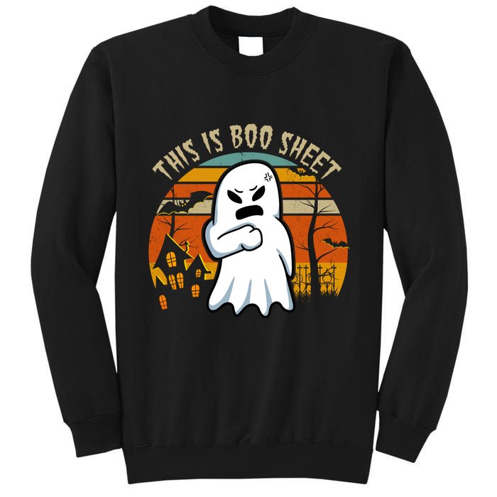 This Is Boo Sheet Ghost Spooky Sunset Funny Tall Sweatshirt