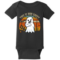 This Is Boo Sheet Ghost Spooky Sunset Funny Baby Bodysuit