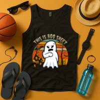 This Is Boo Sheet Ghost Spooky Sunset Funny Tank Top