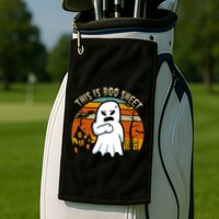 This Is Boo Sheet Ghost Spooky Sunset Funny Golf Towel