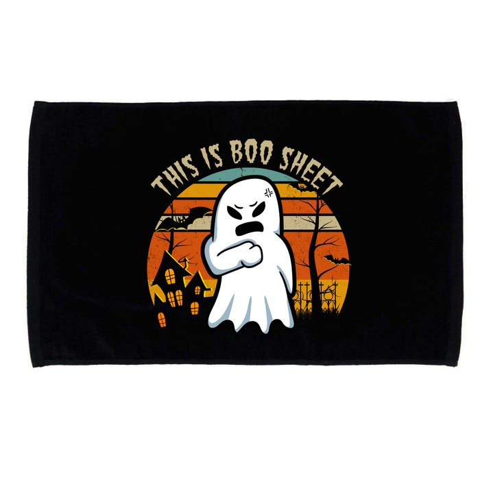 This Is Boo Sheet Ghost Spooky Sunset Funny Microfiber Hand Towel