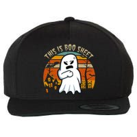 This Is Boo Sheet Ghost Spooky Sunset Funny Wool Snapback Cap