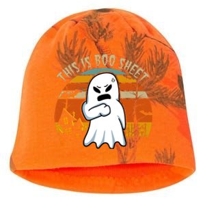 This Is Boo Sheet Ghost Spooky Sunset Funny Kati - Camo Knit Beanie